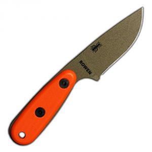 ESEE Izula Dark Earth Fixed Blade Knife w/ Orange G10 Handles and Black Molded Polymer Sheath